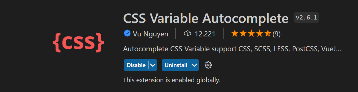 css-variables-extension